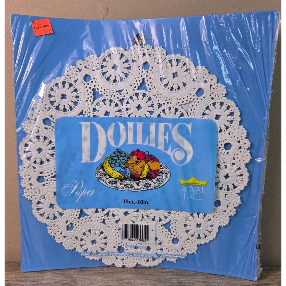 Royal Lace Paper Doilies 10" White Round 15ct Vintage Table Decor Craft New USA